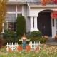 Glitzhome 30.75"H S/5 Fall Metal Scarecrow,Pumpkin & Fence Yard Stake(KD)