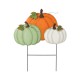 Glitzhome 23.75"H Fall Metal Stacked Pumpkin Yard Stake(KD)