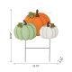 Glitzhome 23.75"H Fall Metal Stacked Pumpkin Yard Stake(KD)