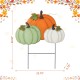 Glitzhome 23.75"H Fall Metal Stacked Pumpkin Yard Stake(KD)