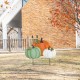 Glitzhome 23.75"H Fall Metal Stacked Pumpkin Yard Stake(KD)
