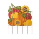 Glitzhome 41.75"H Fall Metal Pumpkin Patch Combo Yard Stake