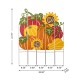 Glitzhome 41.75"H Fall Metal Pumpkin Patch Combo Yard Stake