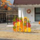 Glitzhome 41.75"H Fall Metal Pumpkin Patch Combo Yard Stake