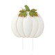 Glitzhome 39.5"H Fall Oversized Metal Ivory Pumpkin Yard Stake or Wall Décor or Standing Decor(KD, Three Function)