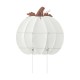 Glitzhome 39.5"H Fall Oversized Metal Ivory Pumpkin Yard Stake or Wall Décor or Standing Decor(KD, Three Function)