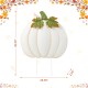Glitzhome 39.5"H Fall Oversized Metal Ivory Pumpkin Yard Stake or Wall Décor or Standing Decor(KD, Three Function)