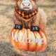 Glitzhome 29.75"H Fall Metal Highland Cow Yard Stake or Wall Décor or (KD, Two Function)