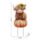 Glitzhome 29.75"H Fall Metal Highland Cow Yard Stake or Wall Décor or (KD, Two Function)