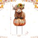 Glitzhome 29.75"H Fall Metal Highland Cow Yard Stake or Wall Décor or (KD, Two Function)