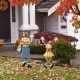 Glitzhome 36"H S/2 Fall Metal Scarecrow Yard Stake