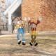 Glitzhome 36"H S/2 Fall Metal Scarecrow Yard Stake