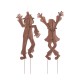 Glitzhome 36"H S/2 Fall Metal Scarecrow Yard Stake