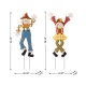 Glitzhome 36"H S/2 Fall Metal Scarecrow Yard Stake