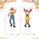 Glitzhome 36"H S/2 Fall Metal Scarecrow Yard Stake
