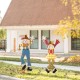 Glitzhome 36"H S/2 Fall Metal Scarecrow Yard Stake