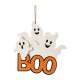 Glitzhome 14"H Halloween Wooden Ghost BOO Door Hanger