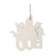 Glitzhome 14"H Halloween Wooden Ghost BOO Door Hanger