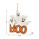 Glitzhome 14"H Halloween Wooden Ghost BOO Door Hanger