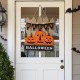 Glitzhome 14"H Halloween Wood Jack O Lantern Door Hanger