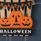Glitzhome 14"H Halloween Wood Jack O Lantern Door Hanger