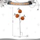 Glitzhome 39.50"H Halloween Metal Pumpkins w/Spring Bats Yard Stake (KD)
