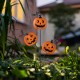 Glitzhome 39.50"H Halloween Metal Pumpkins w/Spring Bats Yard Stake (KD)