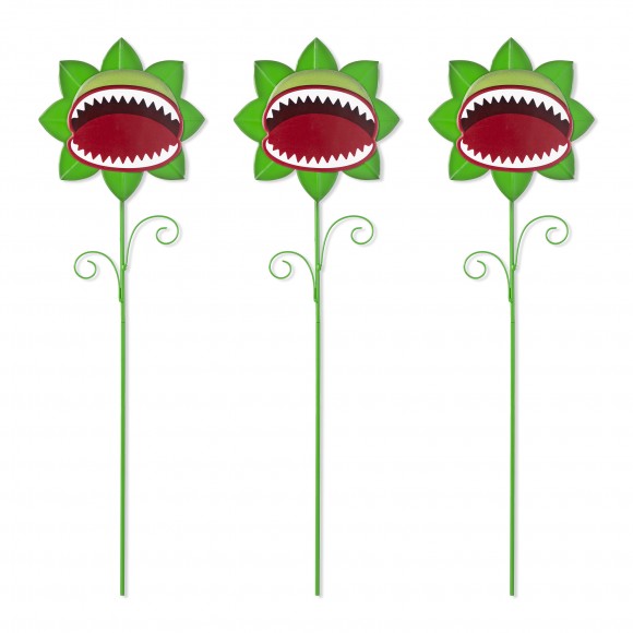 Glitzhome 24"H S/3 Halloween Metal Chomper Yard Stake (KD)