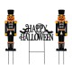 Glitzhome 32"H S/3 Halloween Metal Nutcracker and HAPPY HALLOWEEN Yard Stake (KD)