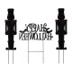 Glitzhome 32"H S/3 Halloween Metal Nutcracker and HAPPY HALLOWEEN Yard Stake (KD)