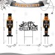 Glitzhome 32"H S/3 Halloween Metal Nutcracker and HAPPY HALLOWEEN Yard Stake (KD)