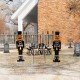 Glitzhome 32"H S/3 Halloween Metal Nutcracker and HAPPY HALLOWEEN Yard Stake (KD)