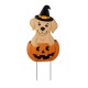 Glitzhome 32"H Halloween Metal Labrador in Pumpkin Yard Stake(KD)