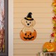 Glitzhome 32"H Halloween Metal Labrador in Pumpkin Yard Stake(KD)