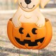 Glitzhome 32"H Halloween Metal Labrador in Pumpkin Yard Stake(KD)
