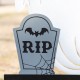 Glitzhome 32.25"H Lighted Halloween Metal Ghost Tombstone Yard Stake