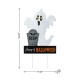 Glitzhome 32.25"H Lighted Halloween Metal Ghost Tombstone Yard Stake