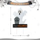 Glitzhome 32.25"H Lighted Halloween Metal Ghost Tombstone Yard Stake