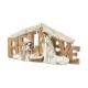 Glitzhome 11.75"L Resin "BELIEVE" Holy Family Figurine
