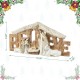 Glitzhome 11.75"L Resin "BELIEVE" Holy Family Figurine
