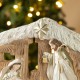 Glitzhome 11.75"L Resin "BELIEVE" Holy Family Figurine