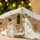 Glitzhome 11.75"L Resin "BELIEVE" Holy Family Figurine