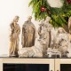 Glitzhome 10pcs Bronze Resin Nativity Figurine Set