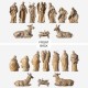 Glitzhome 10pcs Bronze Resin Nativity Figurine Set
