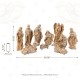 Glitzhome 10pcs Bronze Resin Nativity Figurine Set