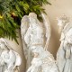 Glitzhome 10pcs Ivory/Gold Resin Nativity Figurine Set