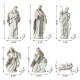 Glitzhome 10pcs Ivory/Gold Resin Nativity Figurine Set