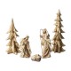 Glitzhome S/5 Gold Resin Holy Family with Christmas Trees