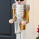 Glitzhome 35.75"H Wooden Christmas Gold Dressed Soldier Nutcracker
