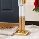 Glitzhome 35.75"H Wooden Christmas Gold Dressed Soldier Nutcracker